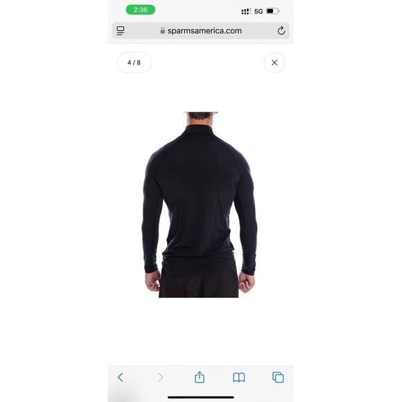 SParms Men's Extra Large, Black Sun Protection NWT Long Sleeve Shirt PGA Golf - Picture 2 of 5